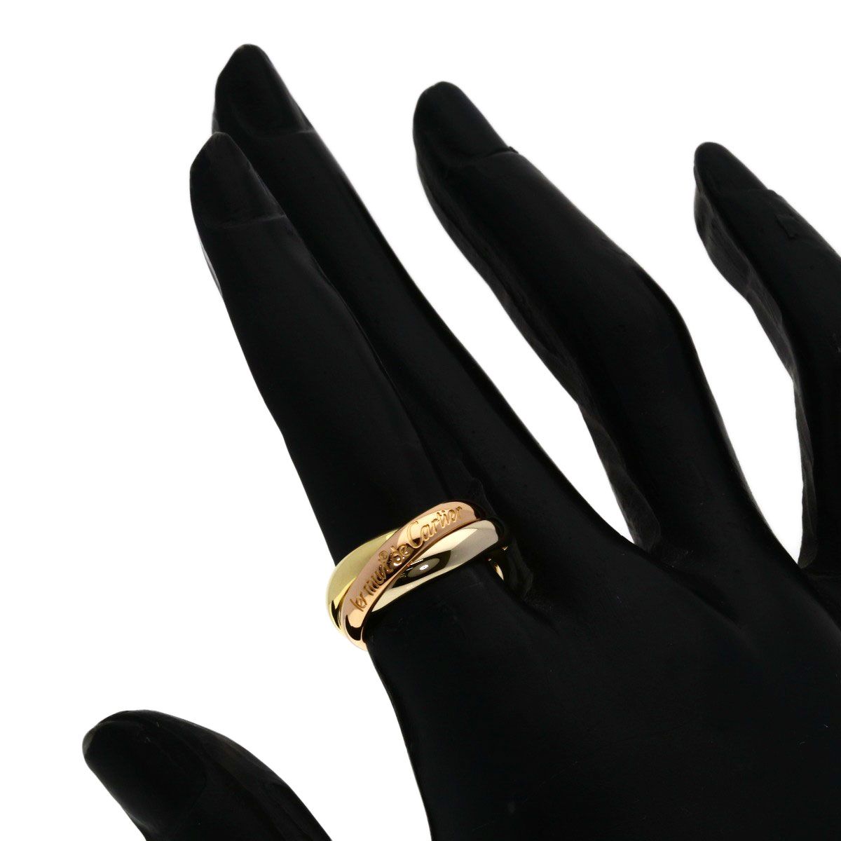Cartier Trinity 49 Ring 18k Yellow Gold 18k White Pink — view 5