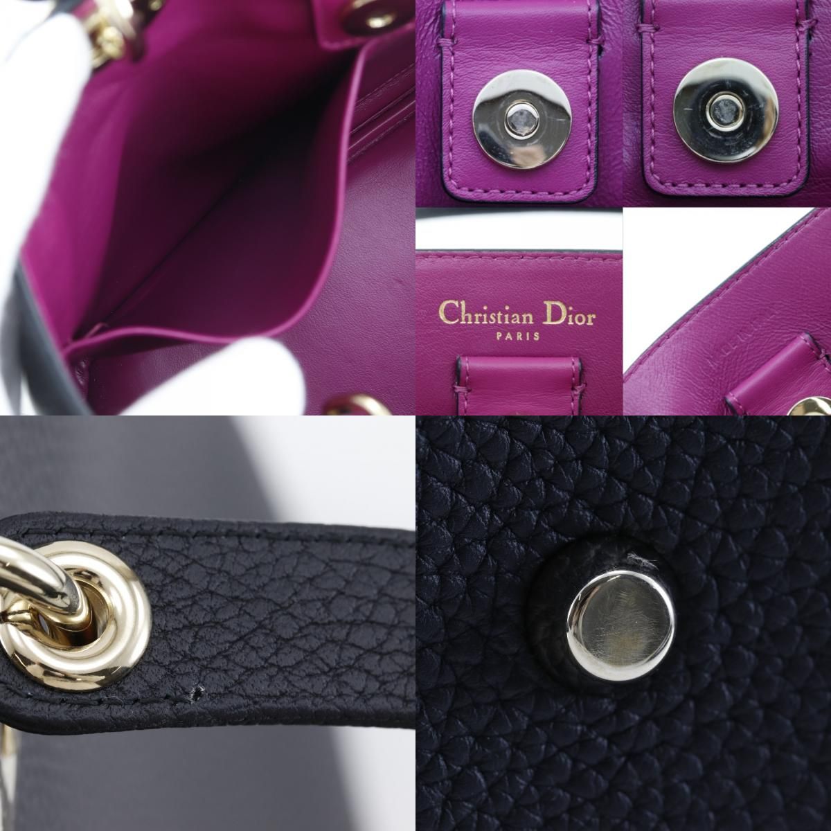 Diorissimo 2-Way Shoulder Calf Black Handbag — view 9