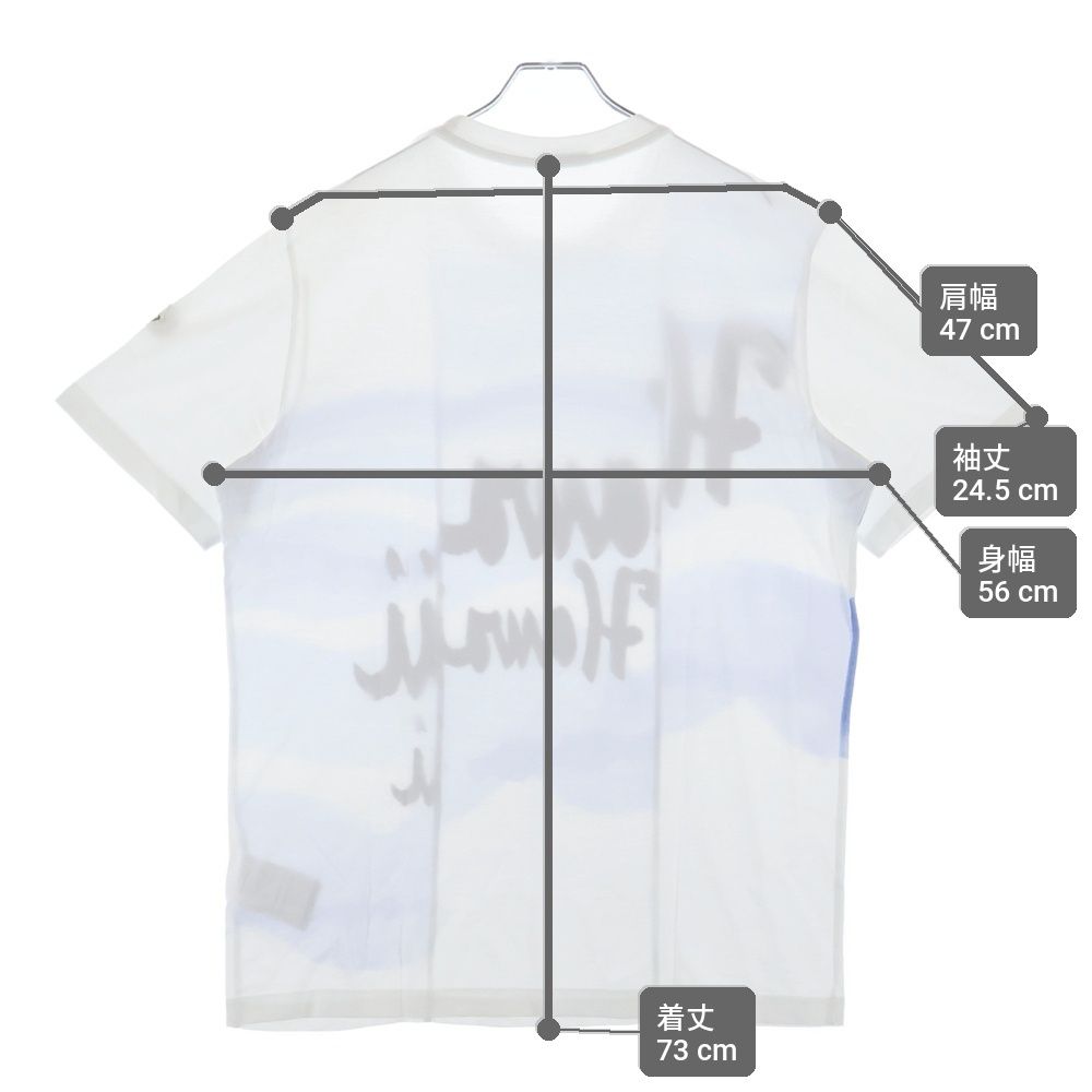 Moncler SS T-Shirt Printed Short Sleeve White — view 9