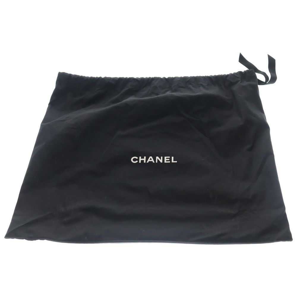 Chanel Deauville MM Studded Tote Black Caviar Leather Silver — view 6