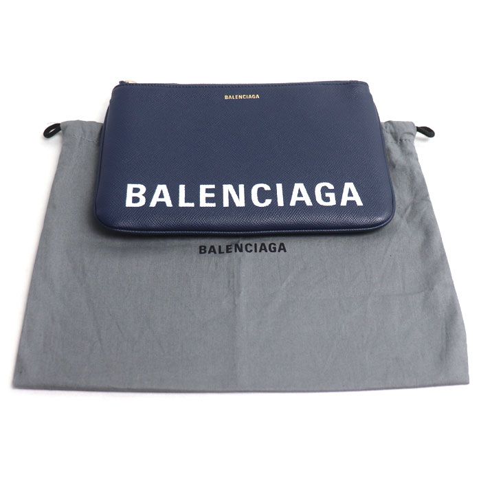 Balenciaga Ville Clutch Navy — view 6