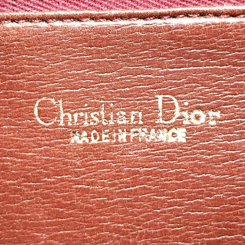 Dior Shoulder Bag Leather Red Bordeaux Vintage — view 9