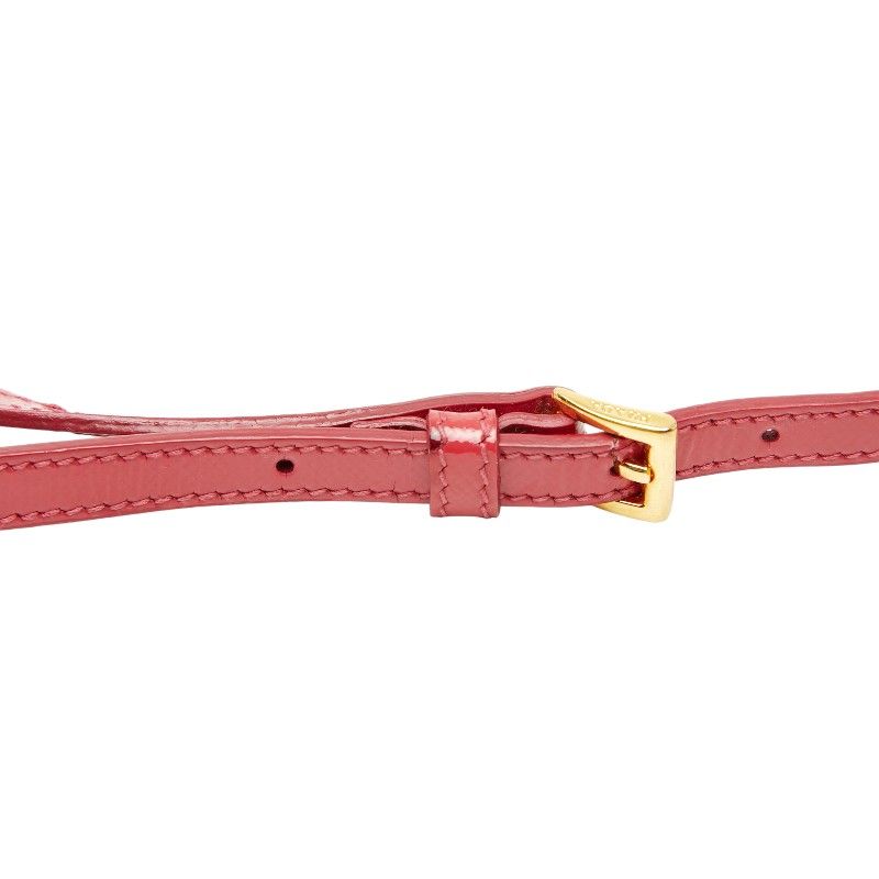 Prada Logo Crossbody Shoulder Bag Wallet Pink Saffiano Leather — view 9