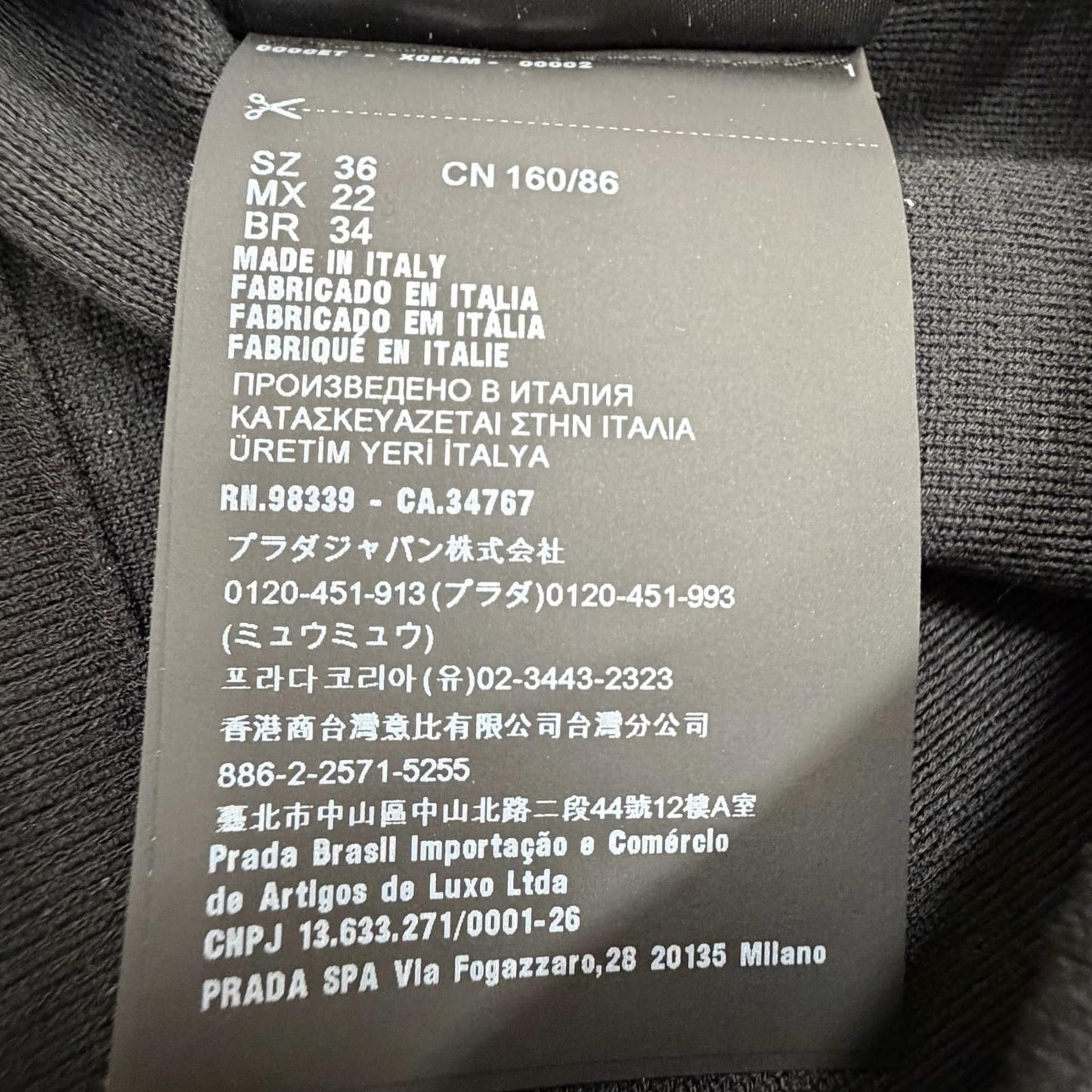 Prada Leather Triangle Plate Logo Knit Pants Leggings 36 Black — view 9