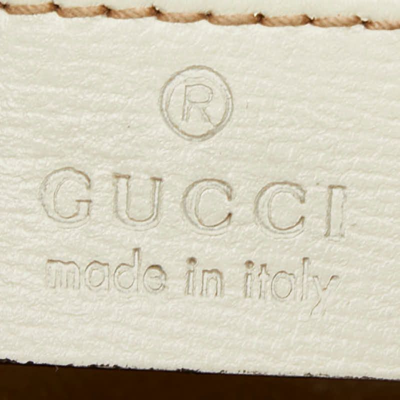 Gucci GG Canvas Horsebit Bucket Bag Beige Leather — view 9
