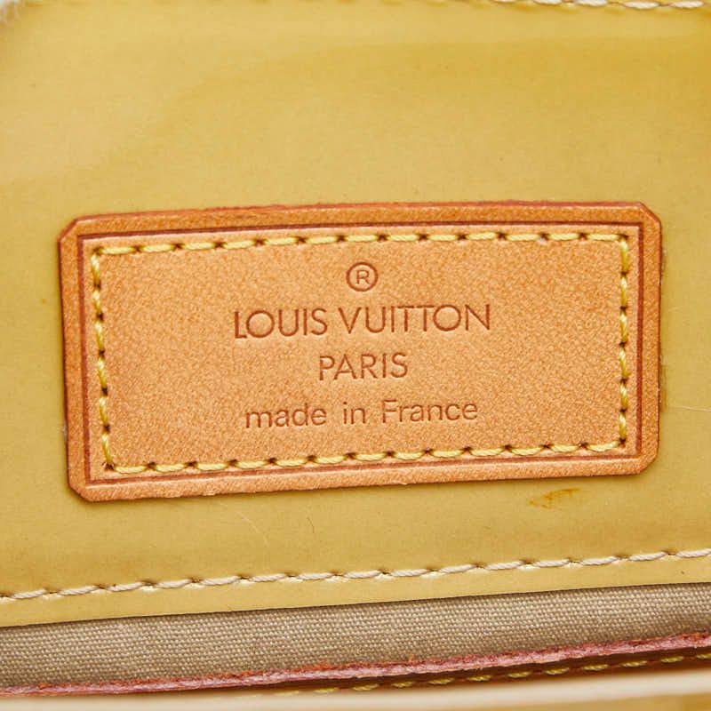 Louis Vuitton Monogram Vernis Reed PM Handbag Beige Patent Leather — view 9