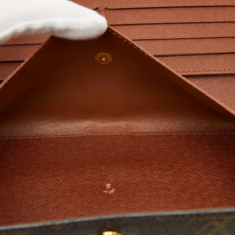 Louis Vuitton Monogram Portefeuille International Wallet Brown Leather — view 9