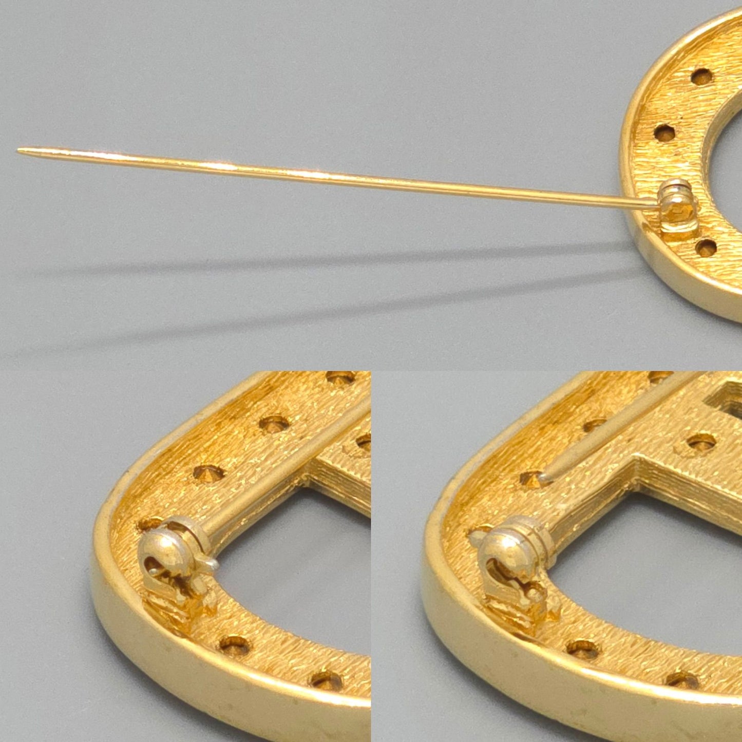 Dior CD Crystal Brooch Gold — view 9
