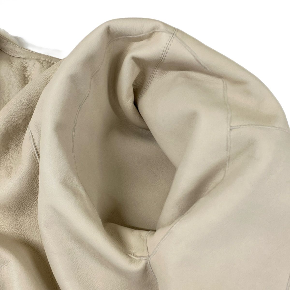 Max Mara Coat 40 M Santos Ivory Lambskin — view 9