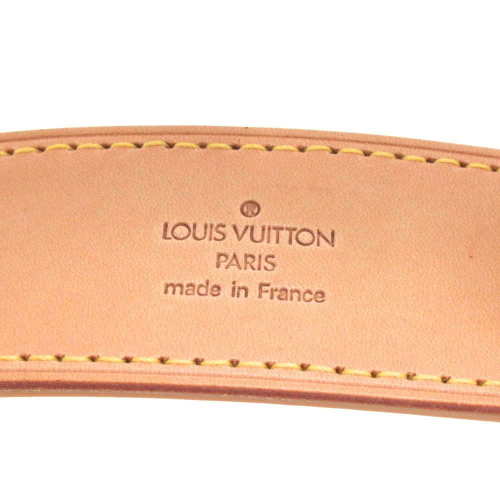 Louis Vuitton Shoulder Strap Leather Gold Beige — view 7