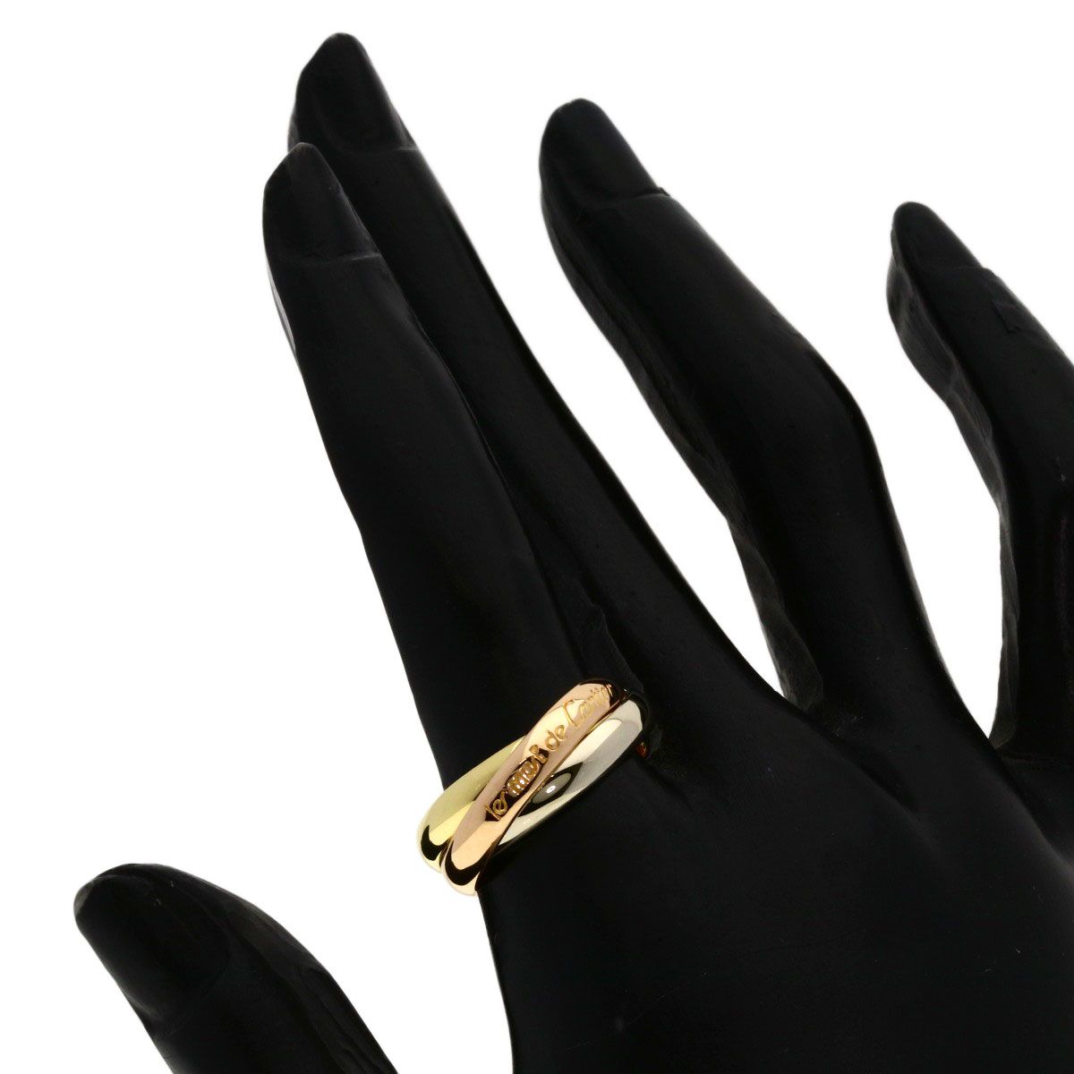 Cartier Trinity 54 Ring 18k Yellow Gold 18k White Pink