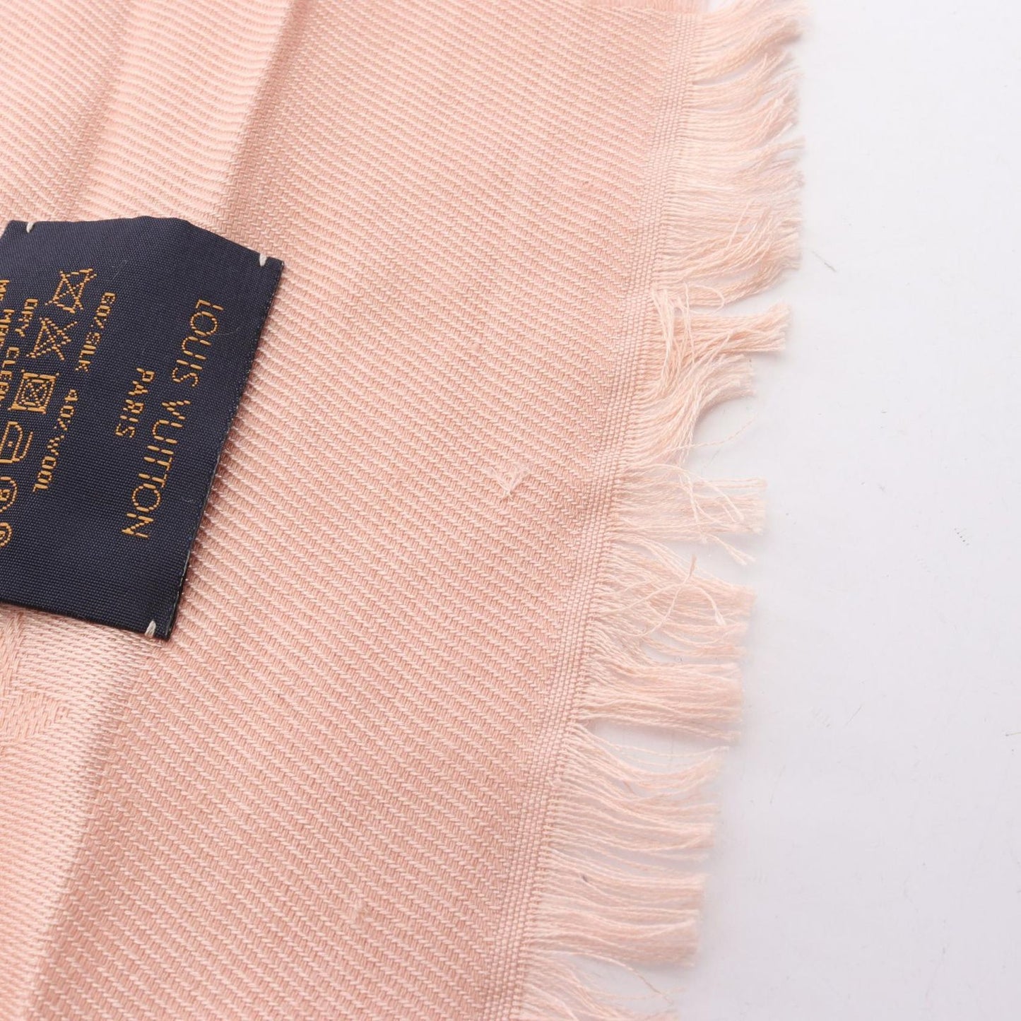 Louis Vuitton Shawl Monogram Naturel Silk Wool Scarf — view 6