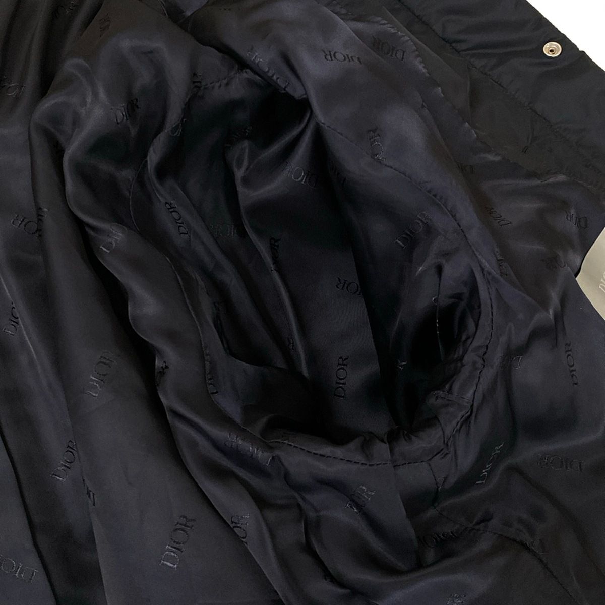 Dior Coat 50 XL Dark Navy Silk — view 9
