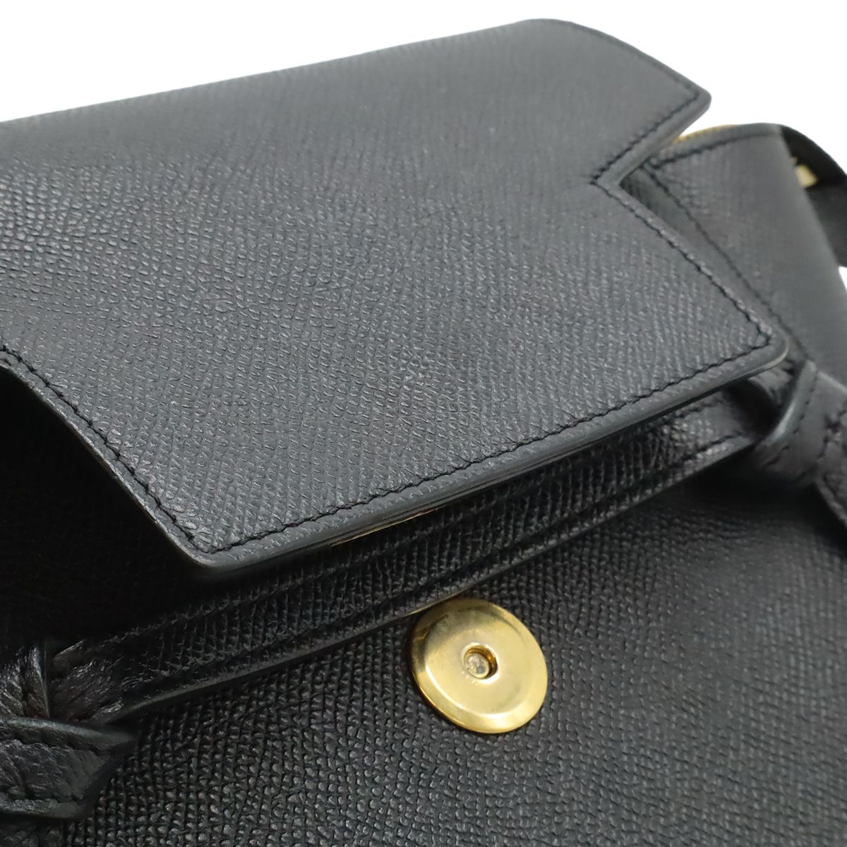 Celine Belt Bag Nano 2-Way Crossbody Leather Black Gold — view 9