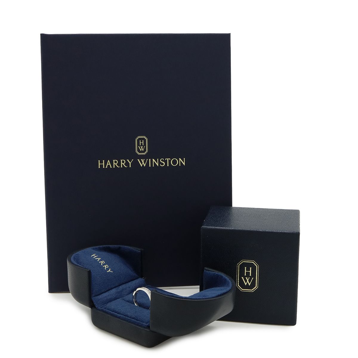 Harry Winston Traffic Accent Band Ring Platinum Wbpacrfftrf — view 7