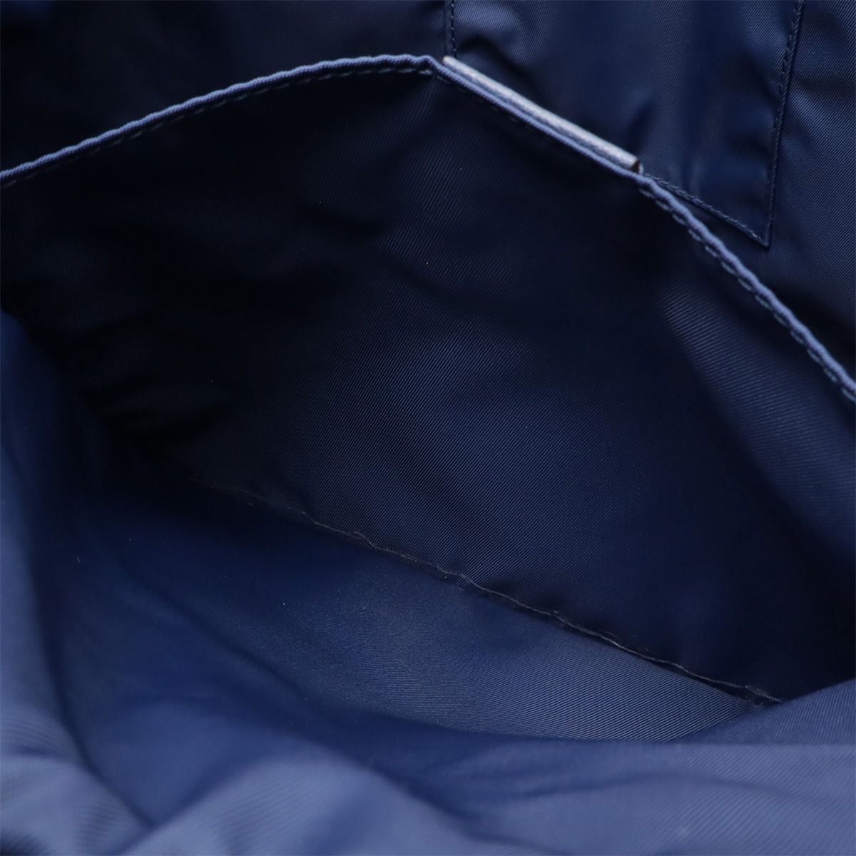 Gucci GG Nylon Backpack Leather Navy Silver — view 8