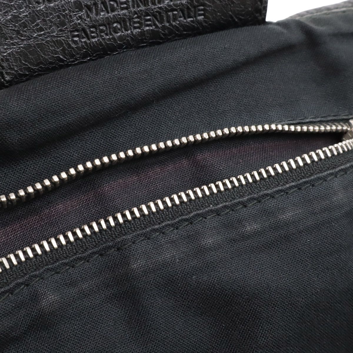 Balenciaga Navy Cabas S Logo Tote Leather Black — view 9