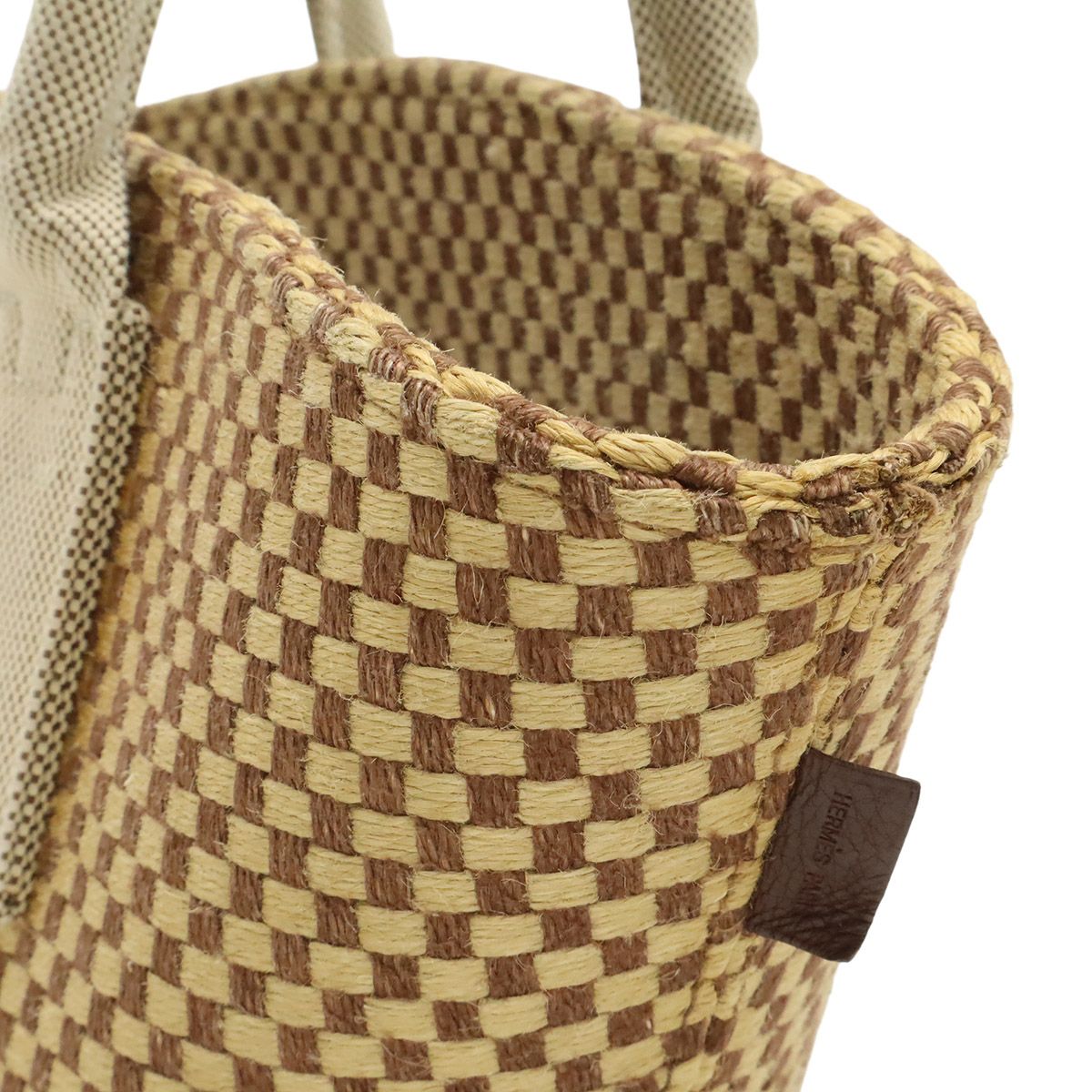 Hermes Panierbus PM Tote Linen Brown Beige — view 8