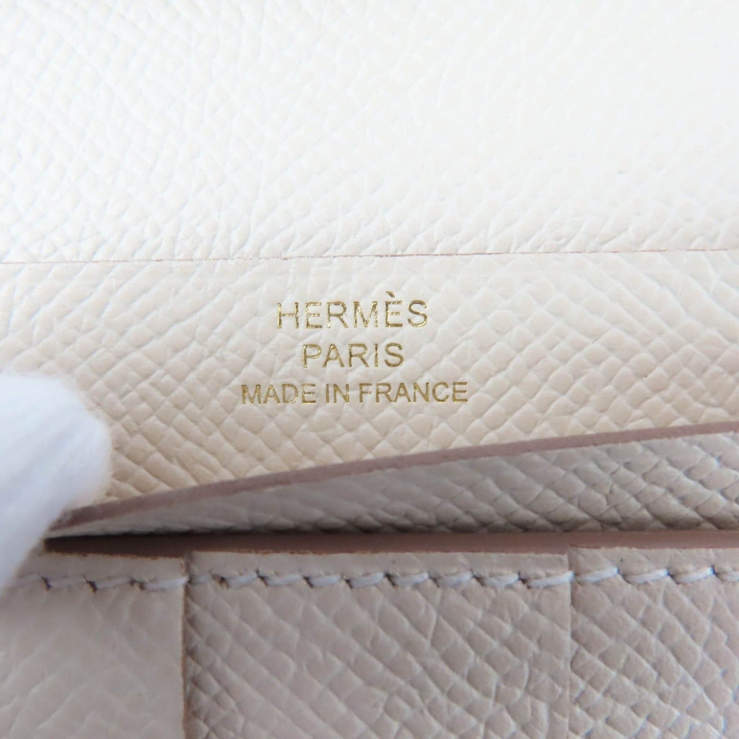 Hermes Bearn Souffle Chevre Misor Nata Gold Wallet — view 9