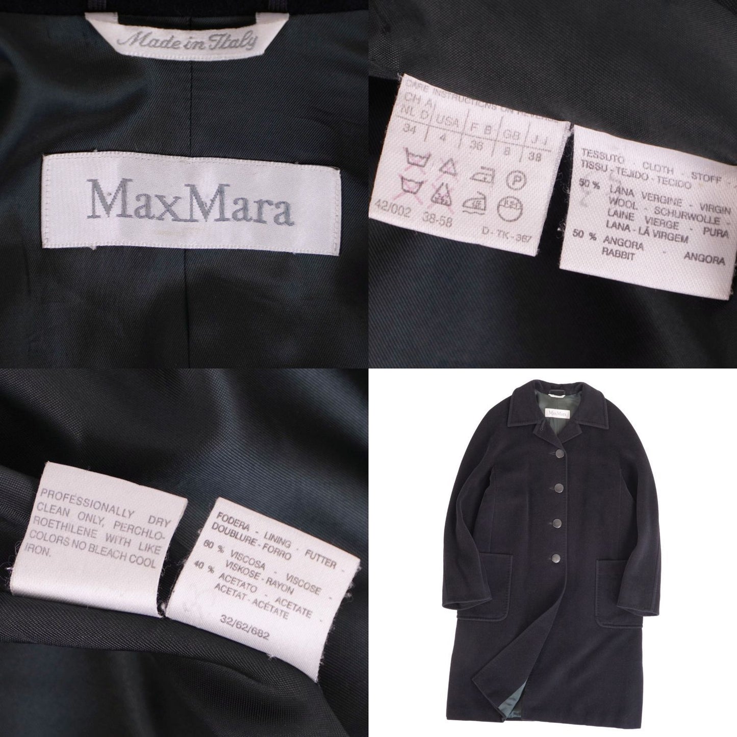 Max Mara White Tag Coat Long Wool — view 9