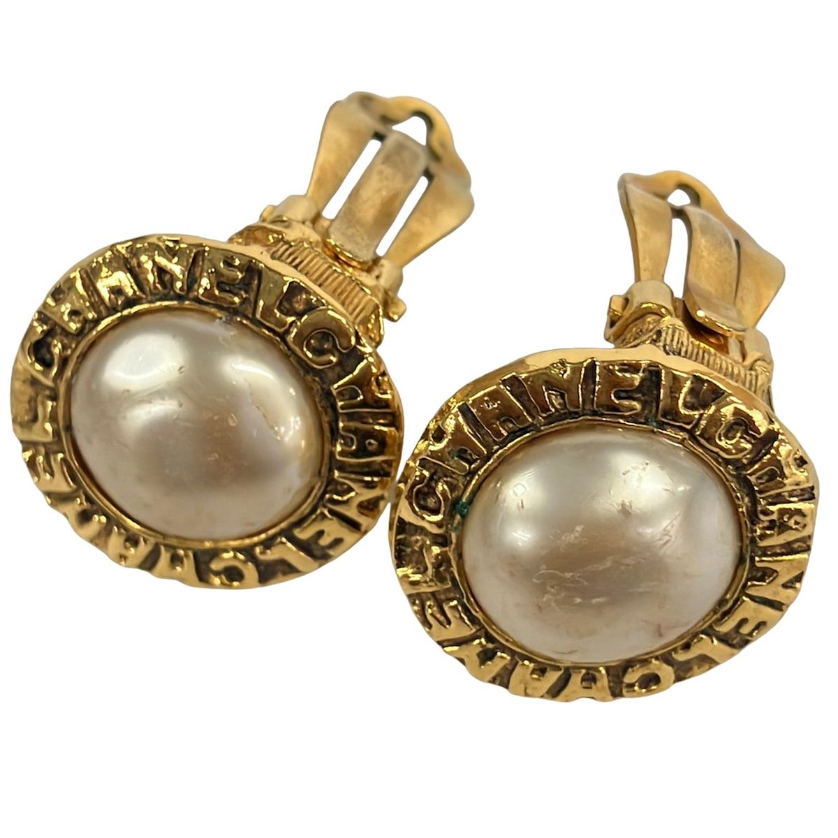 Chanel Earrings Gold Ivory — view 6