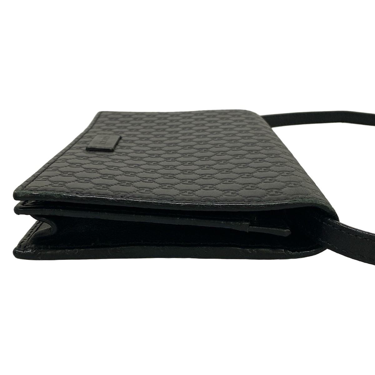 Gucci Wallet Micro Guccissima Black Leather — view 9