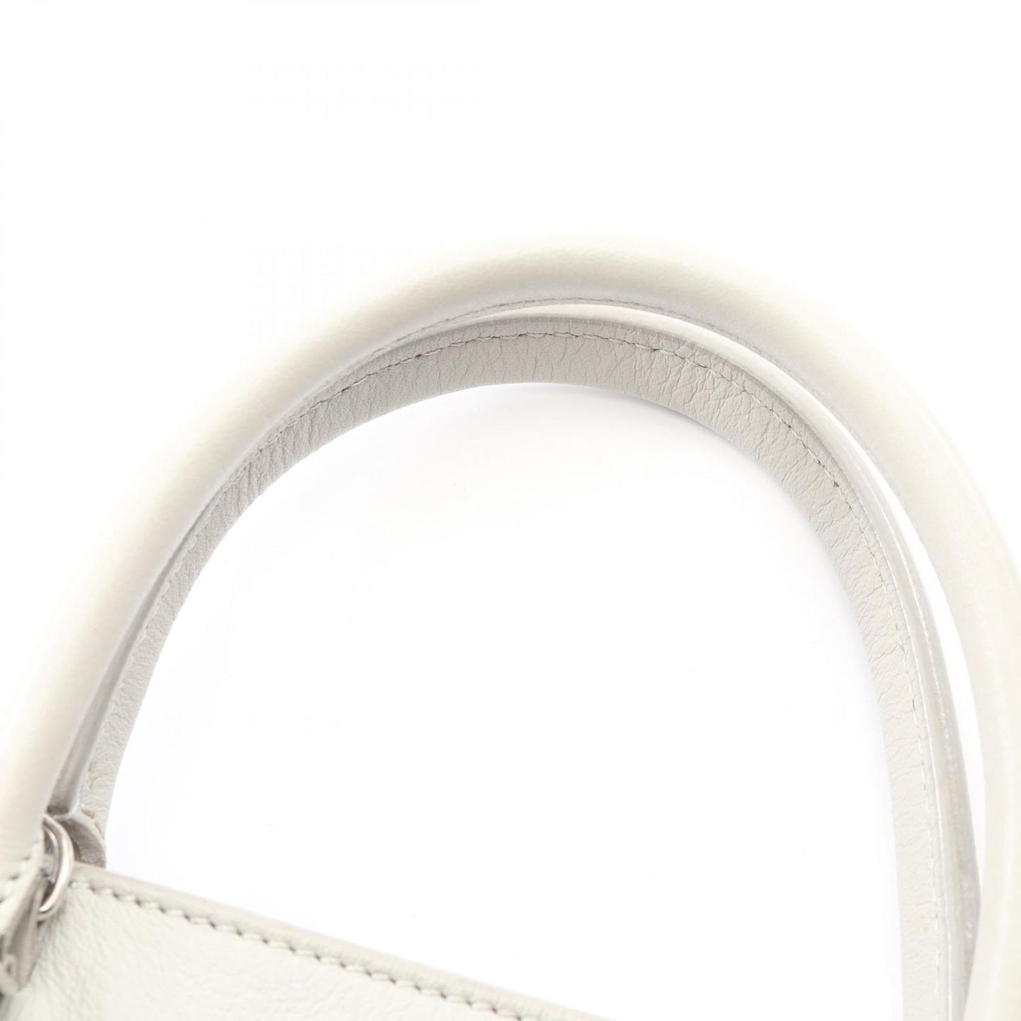 Balenciaga Handbag the Paper Mini 2-Way Light Gray Leather — view 9