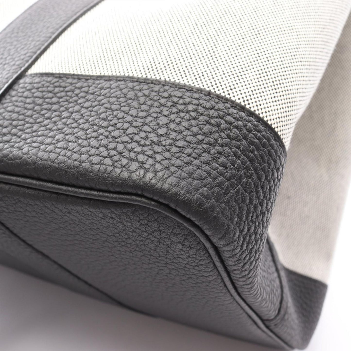 Hermes Tote Neo Garden 41 Voyage Ecru Black Canvas Leather Neo — view 6