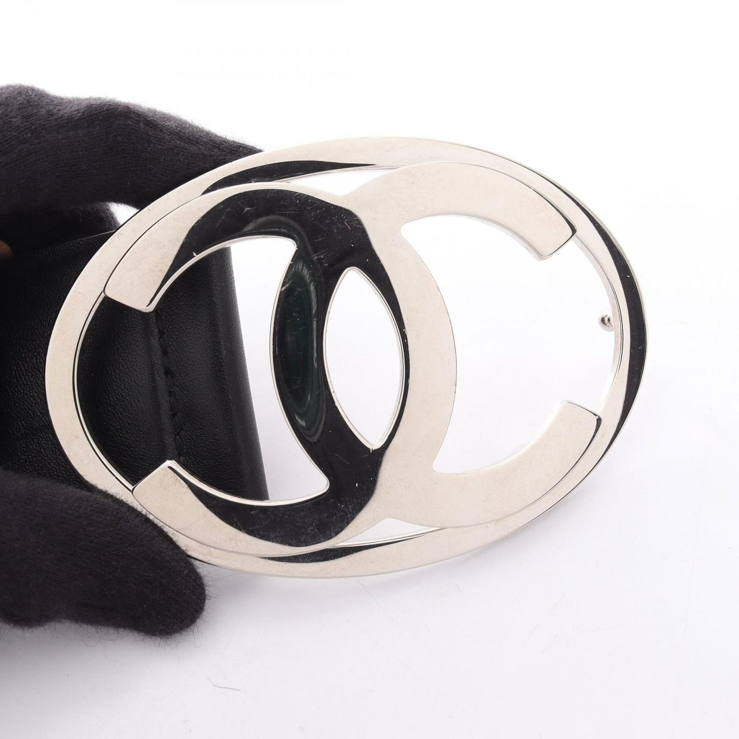 Chanel Belt CC Logo Leather — view 9