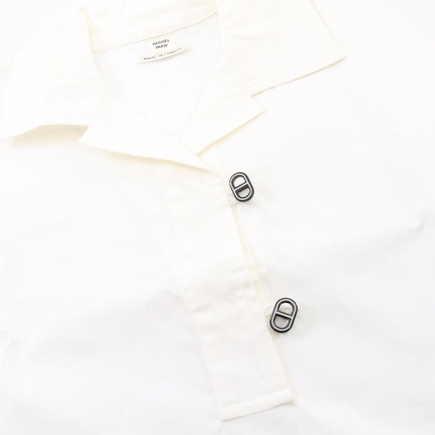 Hermes Chaine D'ancre Pullover White Cotton Shirt Sweater — view 8