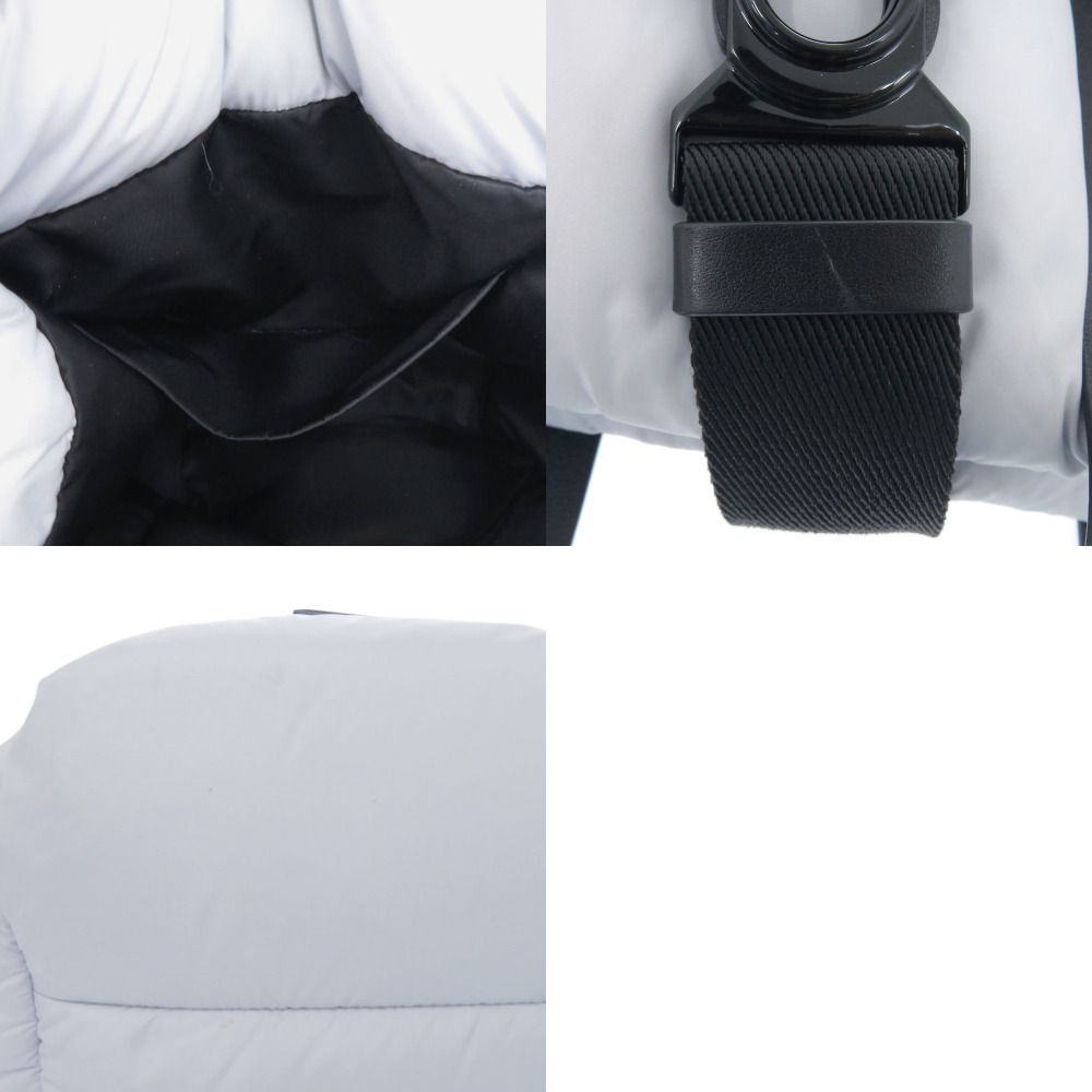 Moncler Tote Small Nylon Leather Blue Black Shoulder Bag — view 9
