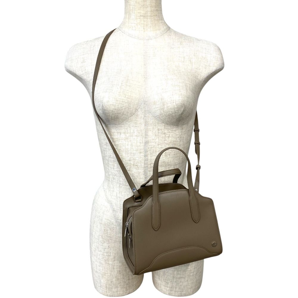 Loro Piana Sesia Micro Mini Boston Bag Shoulder 2-Way Leather Beige Daily — view 8