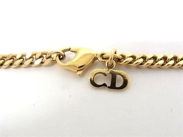 Dior Necklace Gold Metal CD Logo Long — view 3