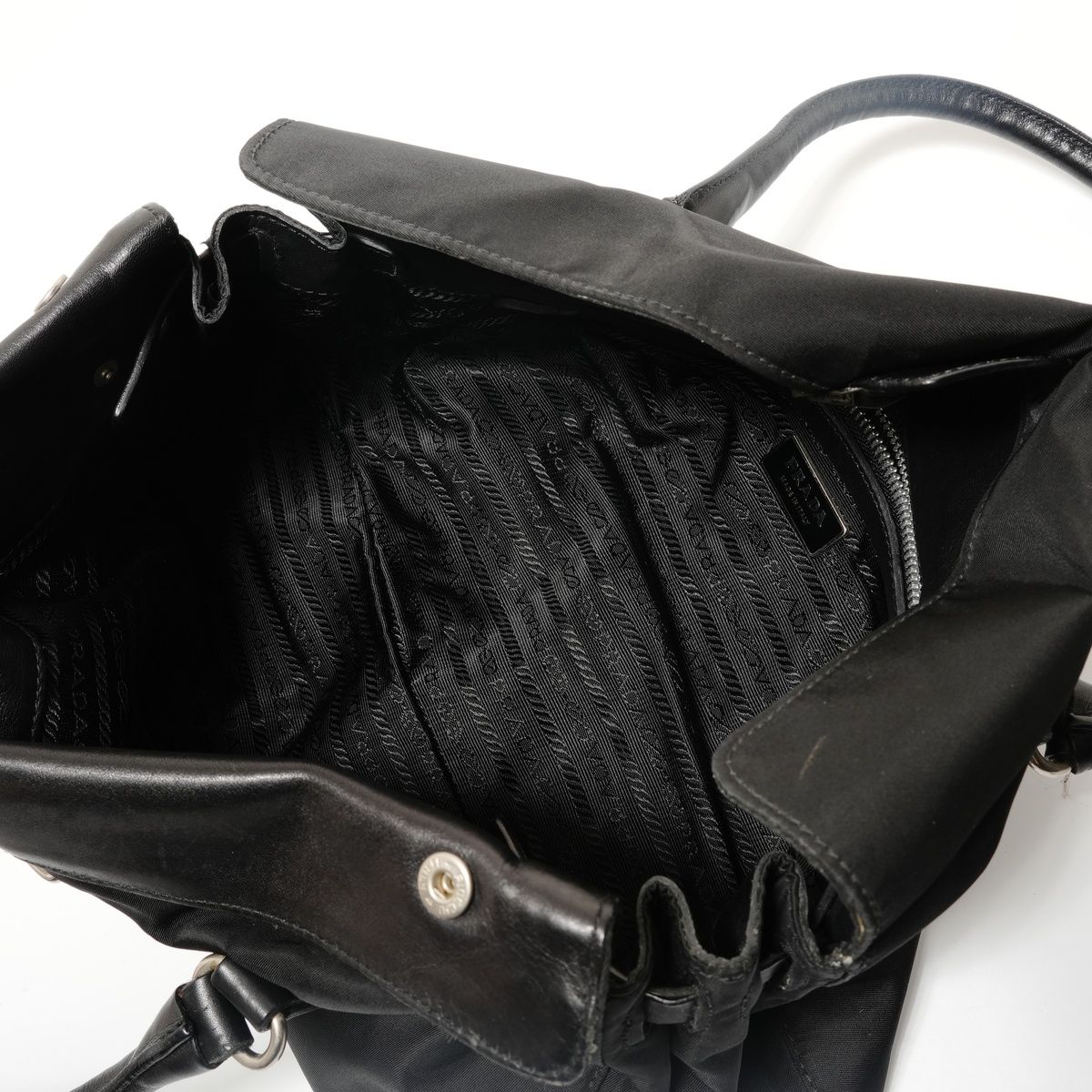 Prada Shoulder Bag Nylon Triangle Logo — view 9