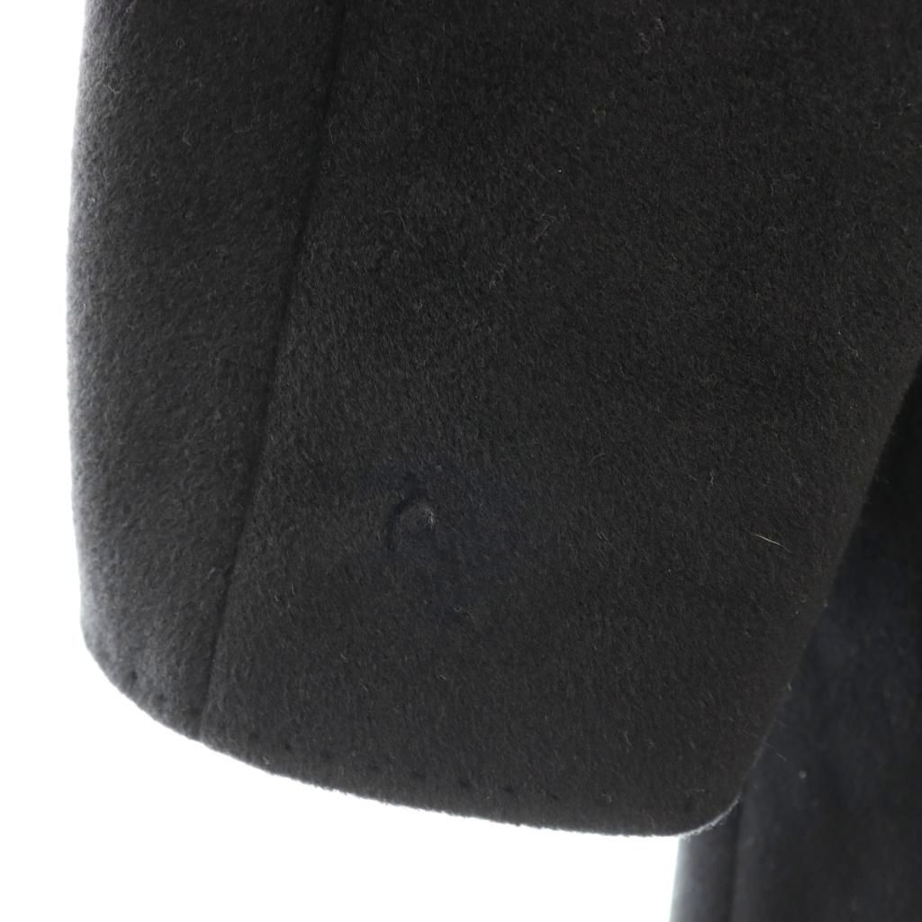 Max Mara White Tag Long Coat Hood Wool Cashmere Blend 38 Black ES — view 8