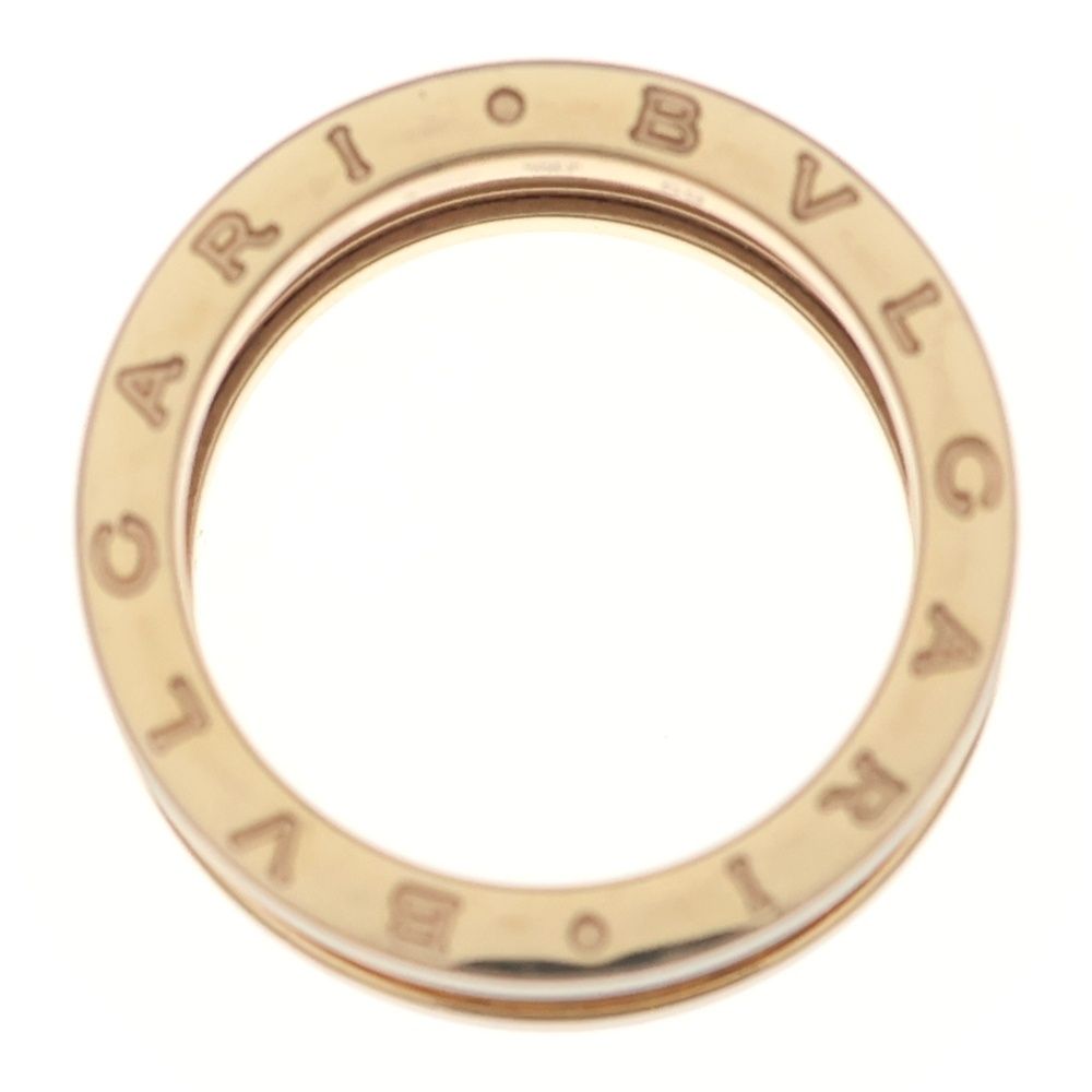 Bvlgari B-zero One Lock Ring 18k Pg Ceramic