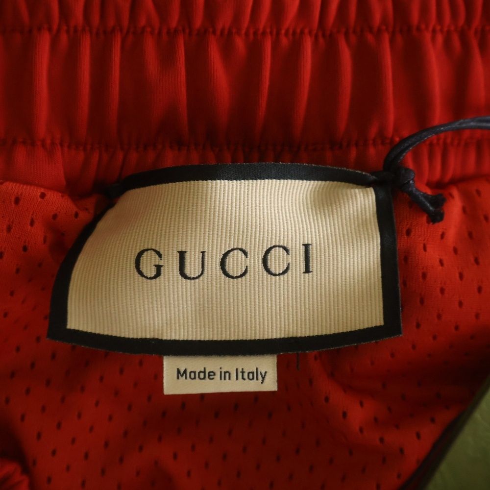 Gucci Neoprene Track Webbed Pant Side Logo Pants Red — view 8