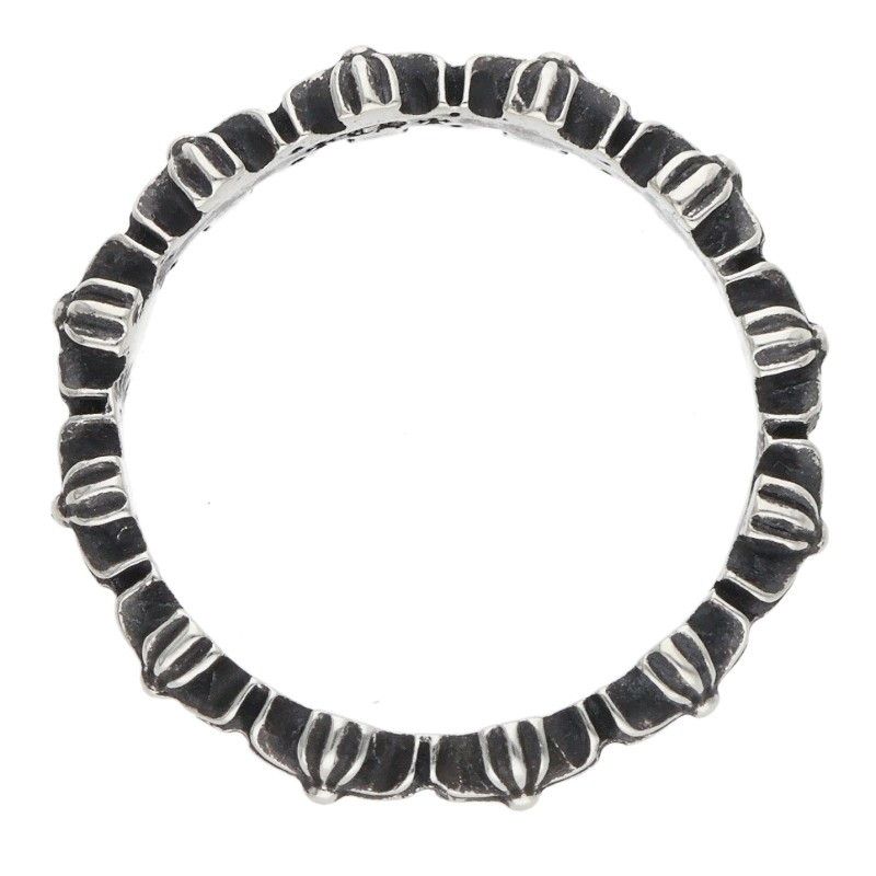 Chrome Hearts Tiny CH Pls Band Ech Plus Silver Ring — view 5