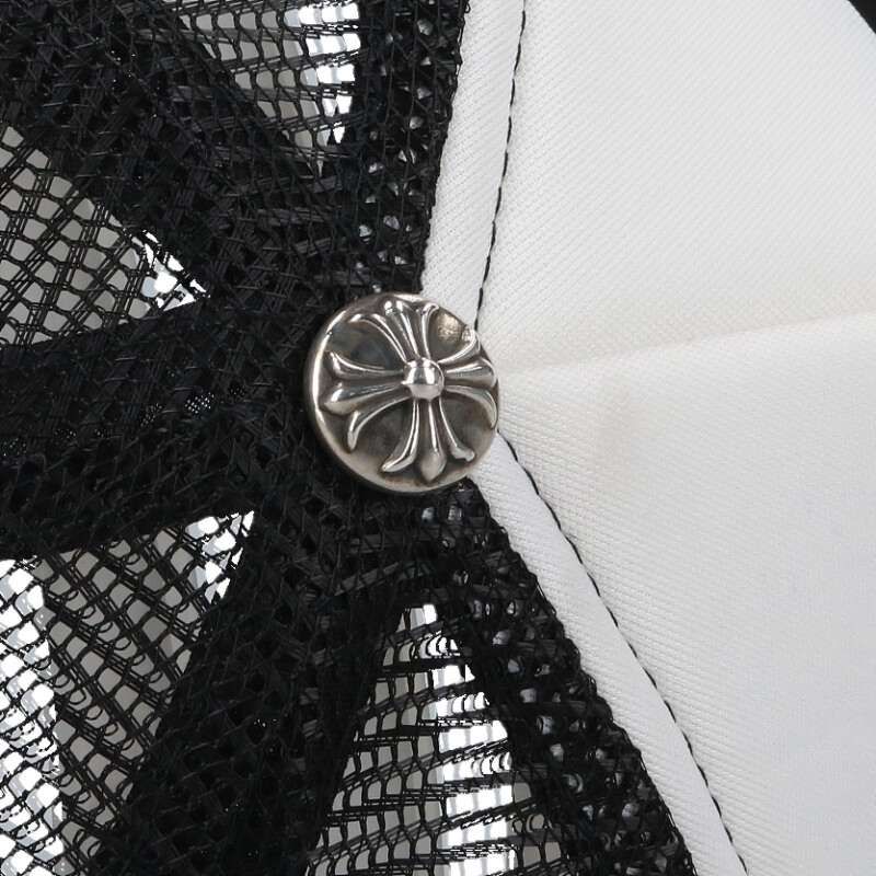 Chrome Hearts Trucker Cap Truck Khaki Mesh Hat with Triple Cross Embroidery — view 5