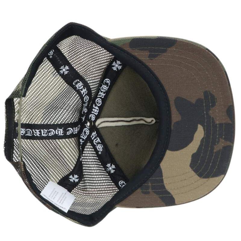 Chrome Hearts Trucker Cap Truck Khaki Cap CH Camouflage Mesh Hat with Patch — view 3