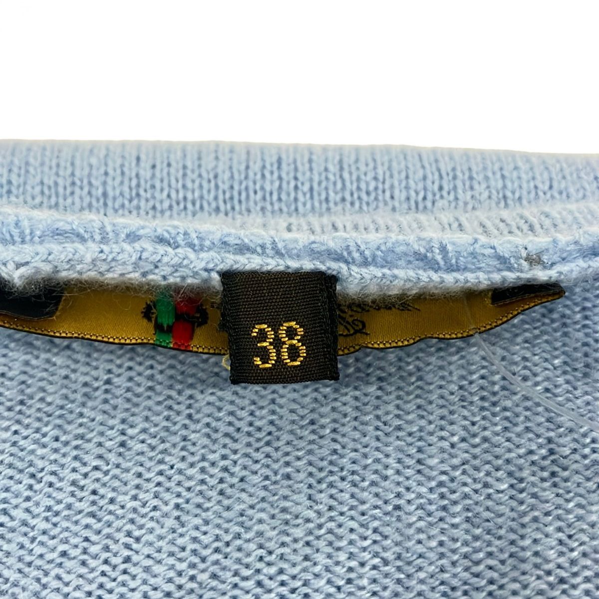 Loro Piana Long Sleeve Sweater 38 S Light Blue Neck Cashmere Baby — view 5