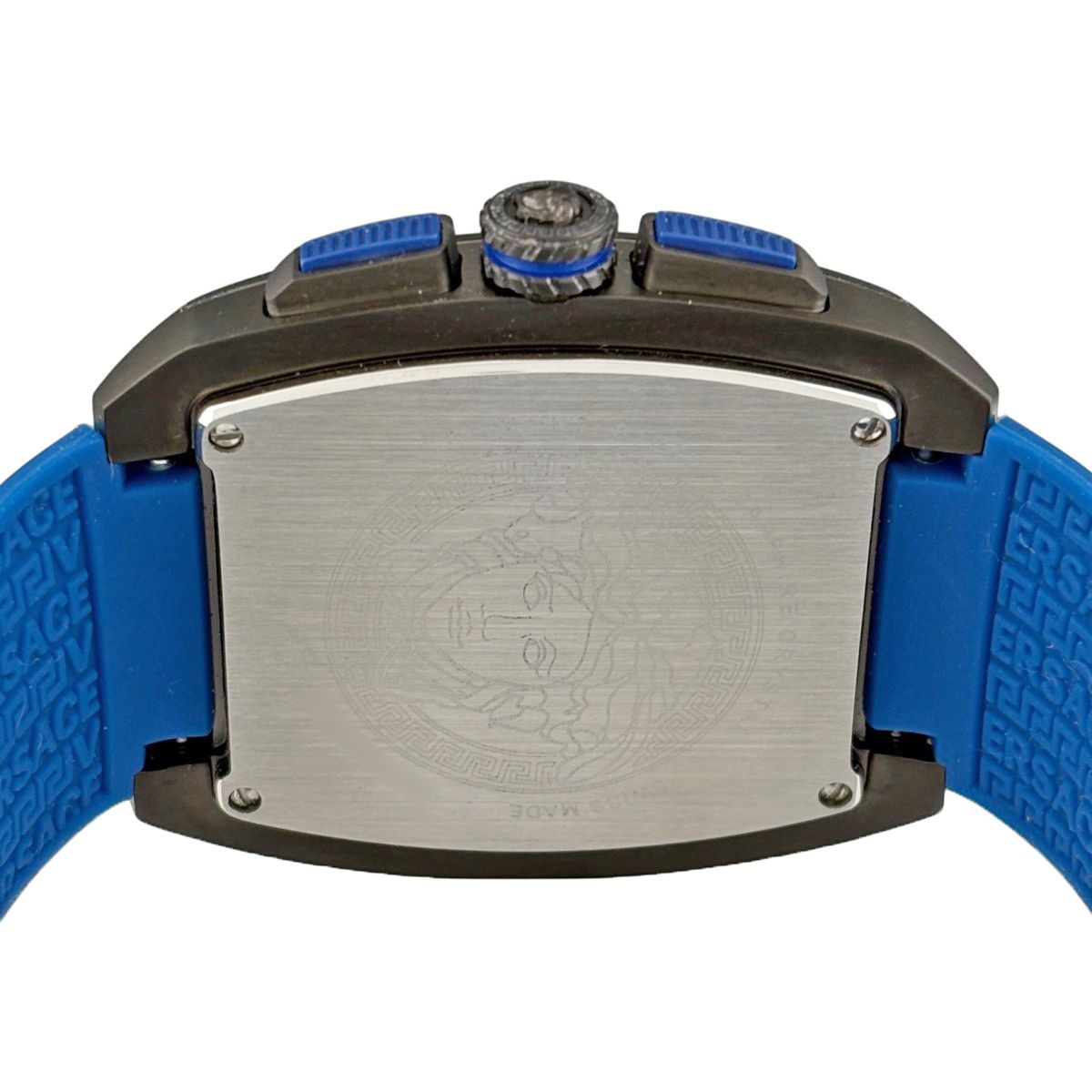 Versace Dominus Watch SS Rubber Quartz Blue — view 4
