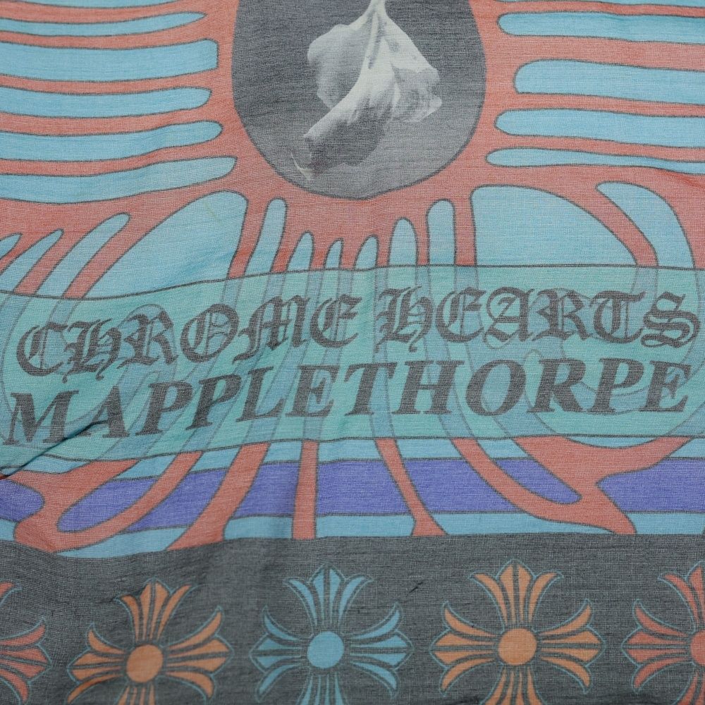 Chrome Hearts Mapplethorpe CH Plus Slik Skf Maplethorpe CH Silk Scarf Blue — view 6