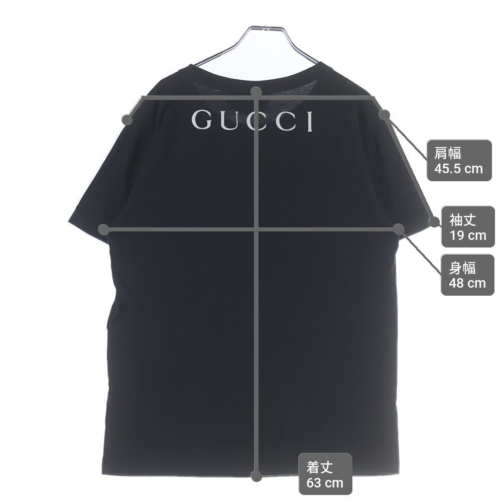 Gucci T-Shirt Allover Pattern Short Sleeve Black — view 9