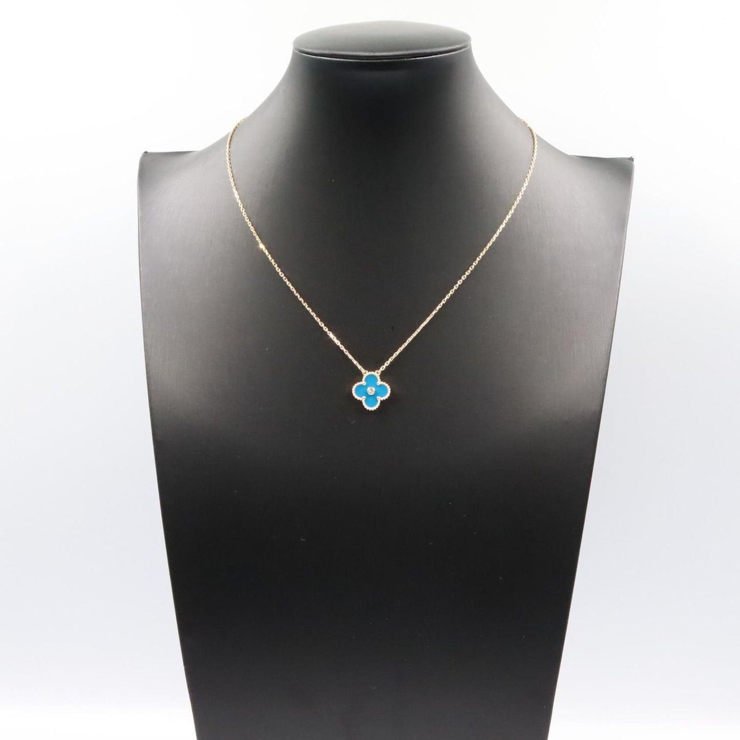 Van Cleef & Arpels Necklace Vintage Alhambra 37 41.5 cm 18k Diamond Blue Ageto — view 6