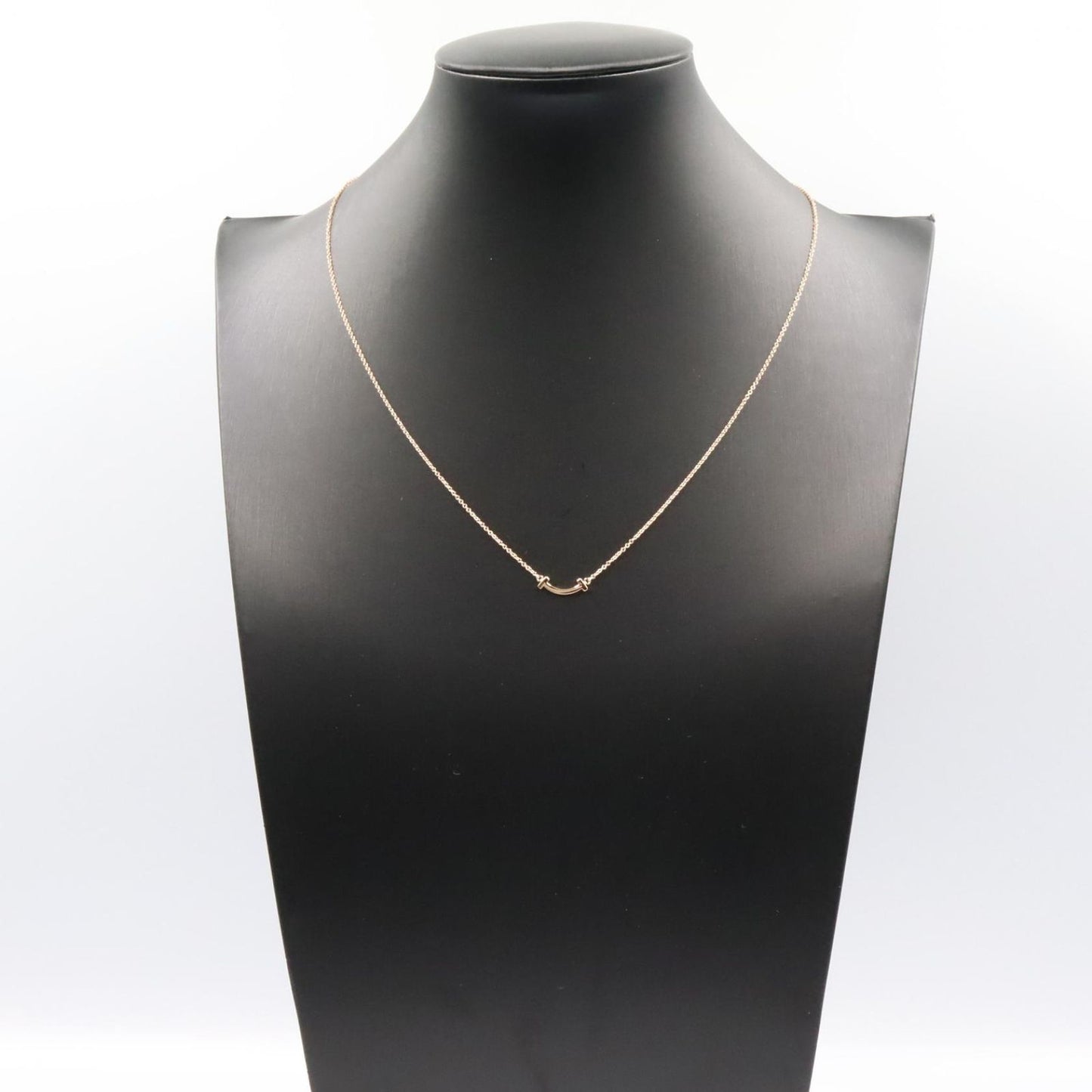 Tiffany & Co Necklace T Smile Mini 40.5 45.5 cm 18k Pink Gold — view 6