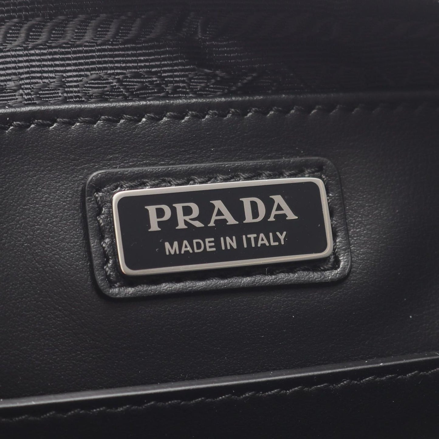 Prada Shoulder Bag Brique Brick Black Saffiano Leather — view 4