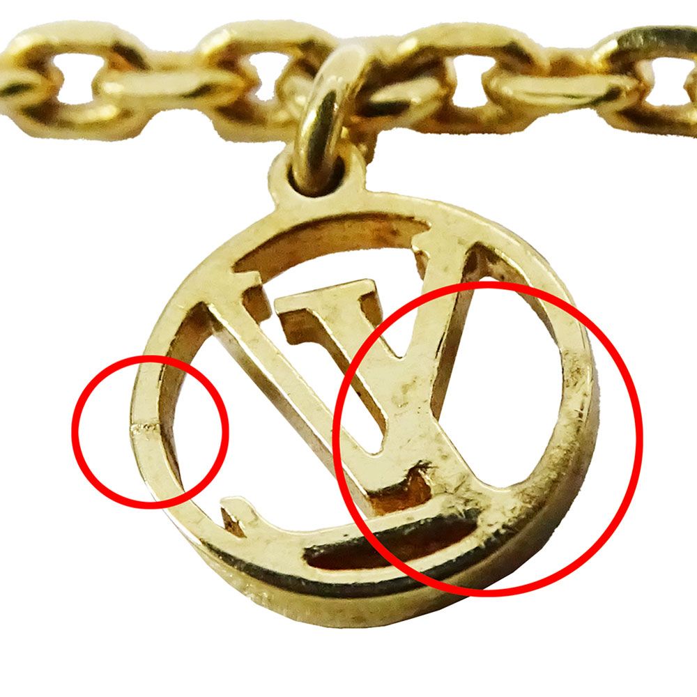 Louis Vuitton Bracelet Metal Blue Mining Gold Logo — view 9