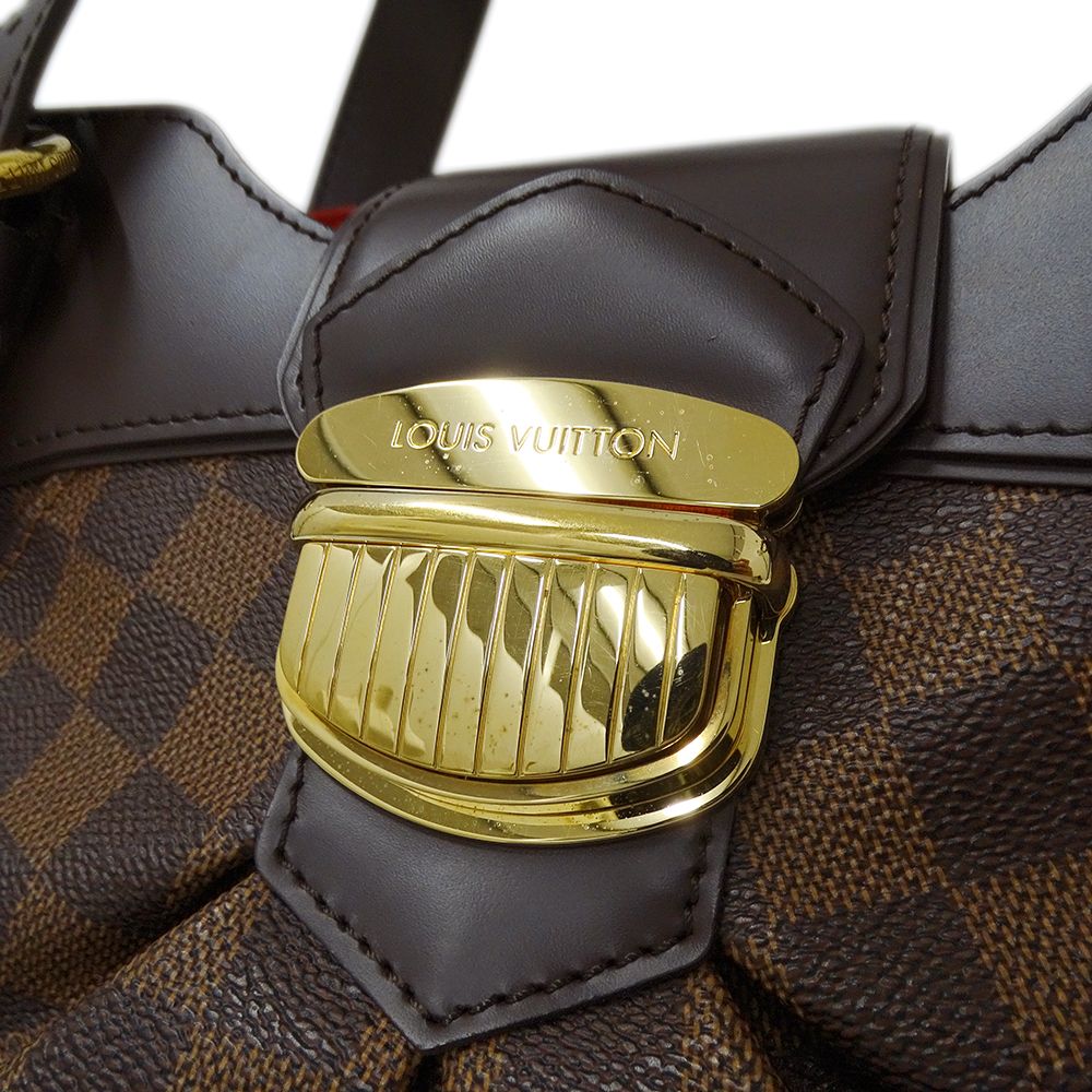 Louis Vuitton Damier Shoulder Bag Sistine PM Brown — view 9