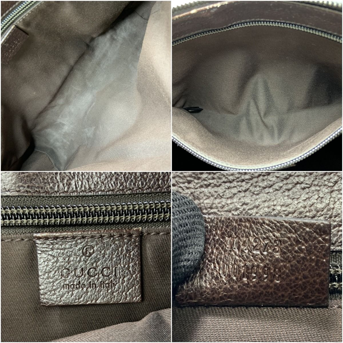 Gucci GG Canvas Shoulder Bag Beige Brown — view 9